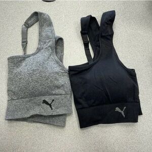 PUMA Women's Performance 2-Pack Seamless Sports Bras for Women Medium